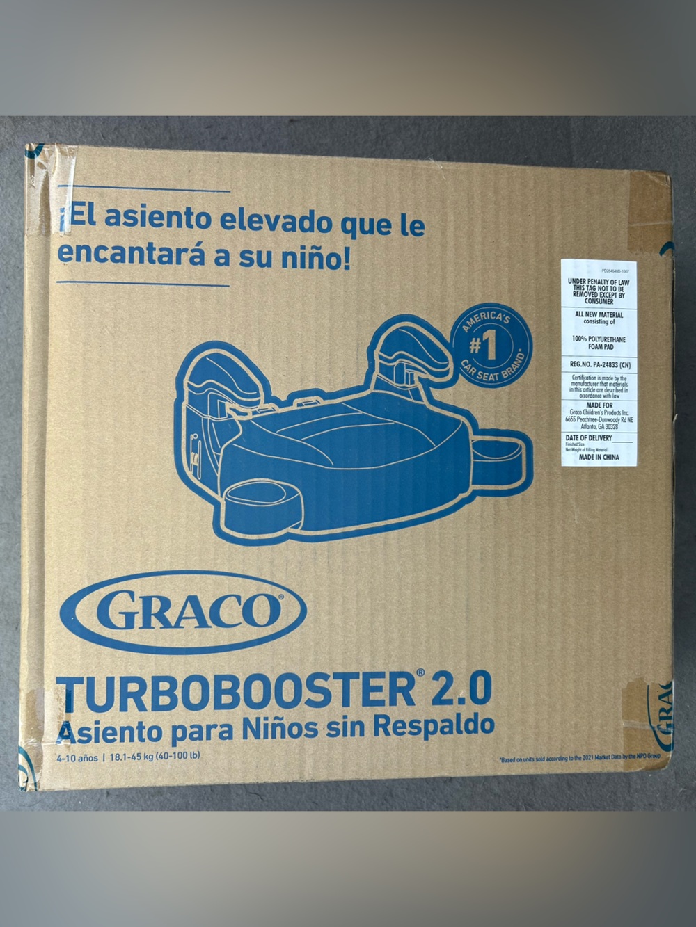 Graco TurboBooster 2.0 Kids Booster Seat - Blue